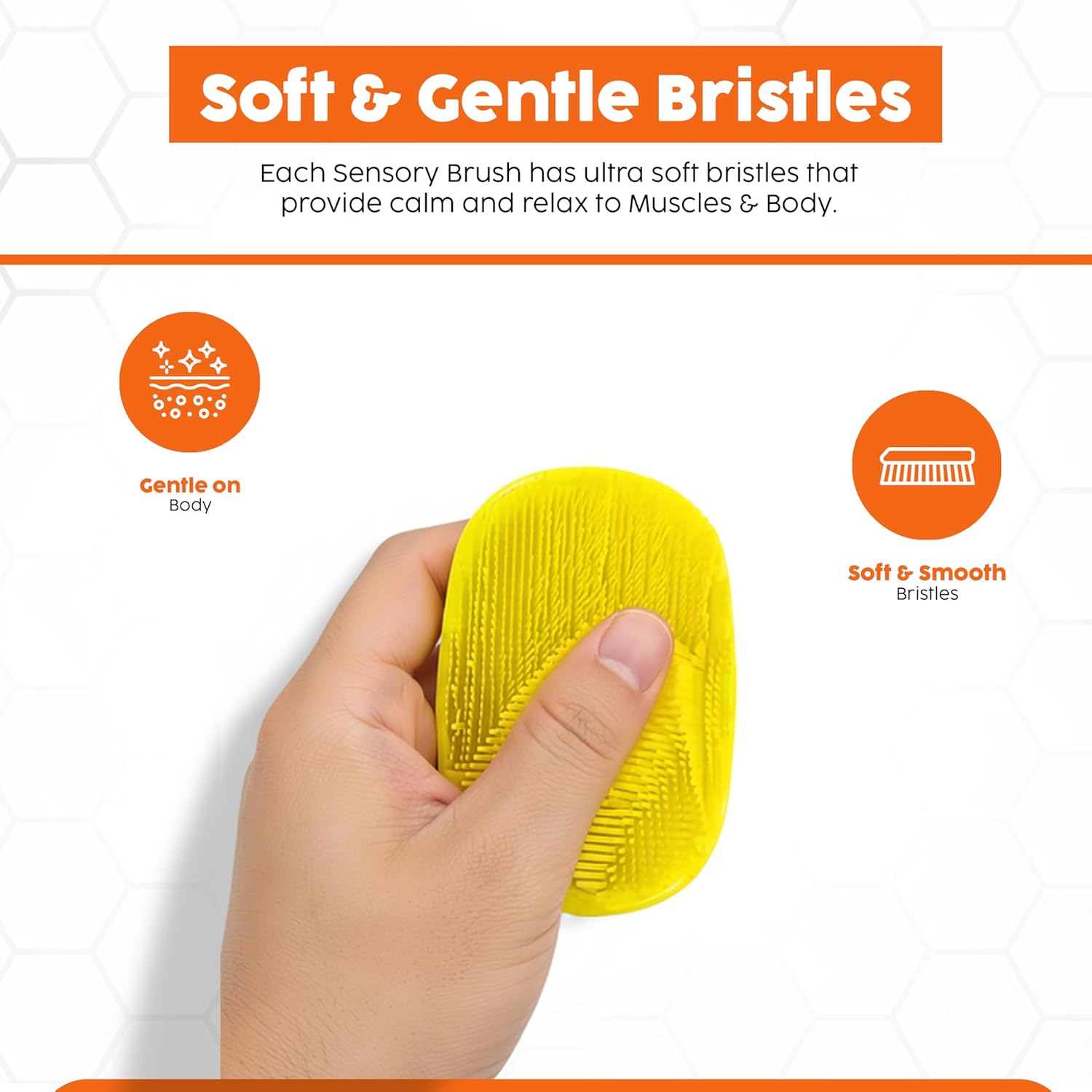 Wilbarger Method Therapy Brush, 6 Pack (Colored) - Therapressure Sensory Brush for Occupational Therapy and Brushing Protocol